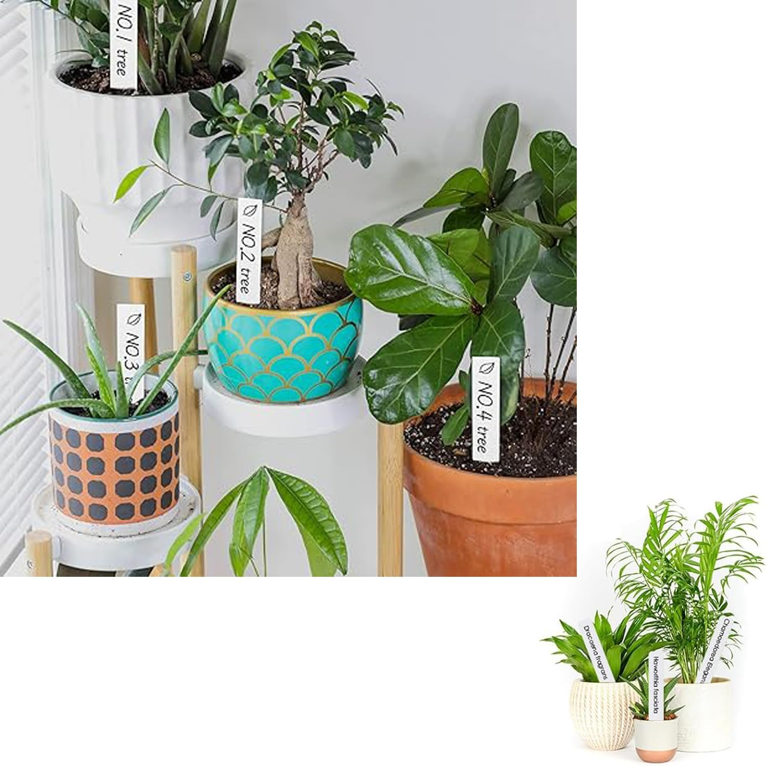 WEZCHUGHAOL 300PCS Waterproof Outdoor Garden Markers, Plastic Plant Tags for Nursery Seeds & Plants with Bonus Permanent Marking Pen &ndash; Durable Plant Labels for Gardening image number 3