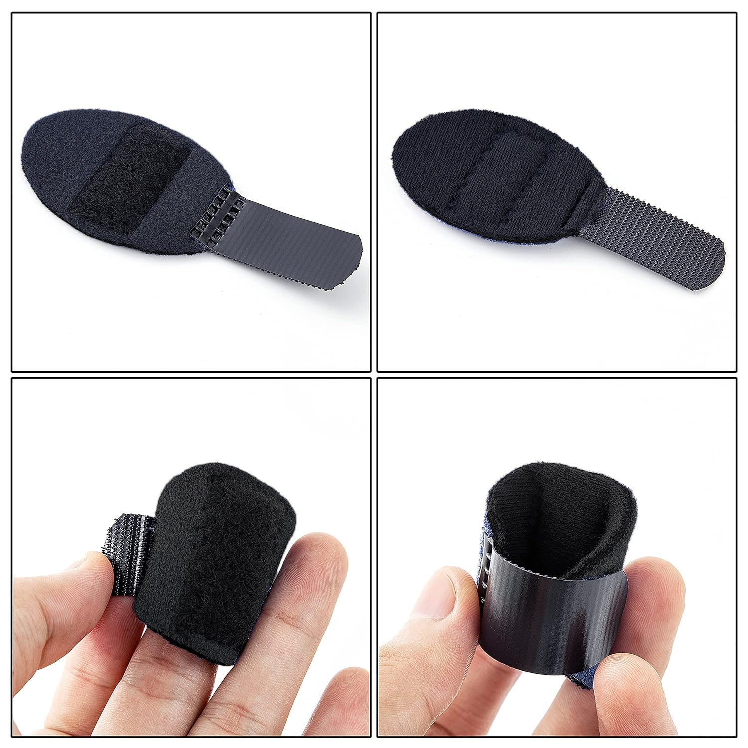 Trigger Finger Splints, 2 Pieces Finger Support with 2 Gel Sleeves, Index Finger Brace for Pointer, Middle, Mallet Ring, Broken Knuckle Immobilization image number 5