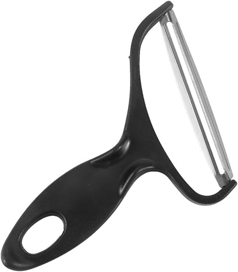 Black Vegetable Peeler Large Peelers for Kitchen, Y Wide Veggie Shredder for Cabbage Lettuce Julienne, Swivel Stainless Steel Blades Big Size Graters, Peelers and Slicers