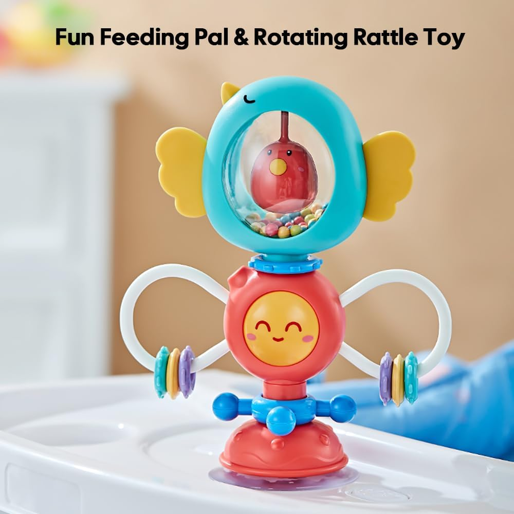 The Bird Rattle Highchair Toy(Green) image number 6