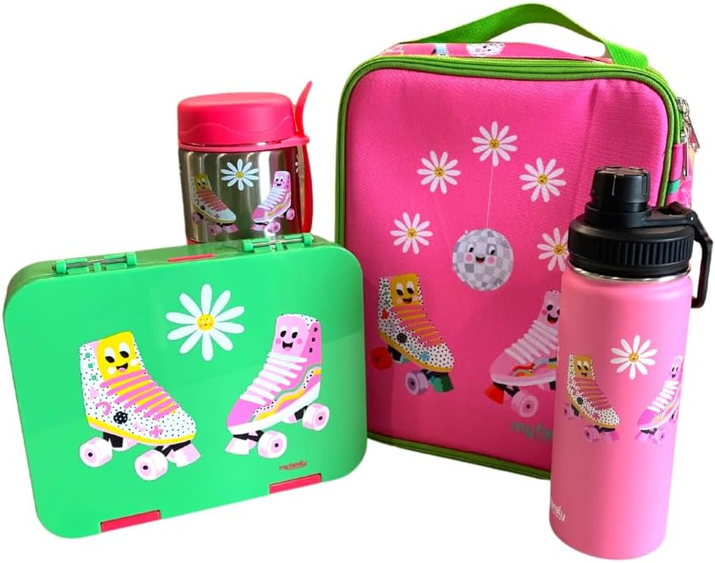 Kids Insulated Stainless Steel Water Bottle - 500Ml Double-Wall, Condensation-Free, Eco-Friendly by My Family (Pink Skate) - Pink Skate image number 3