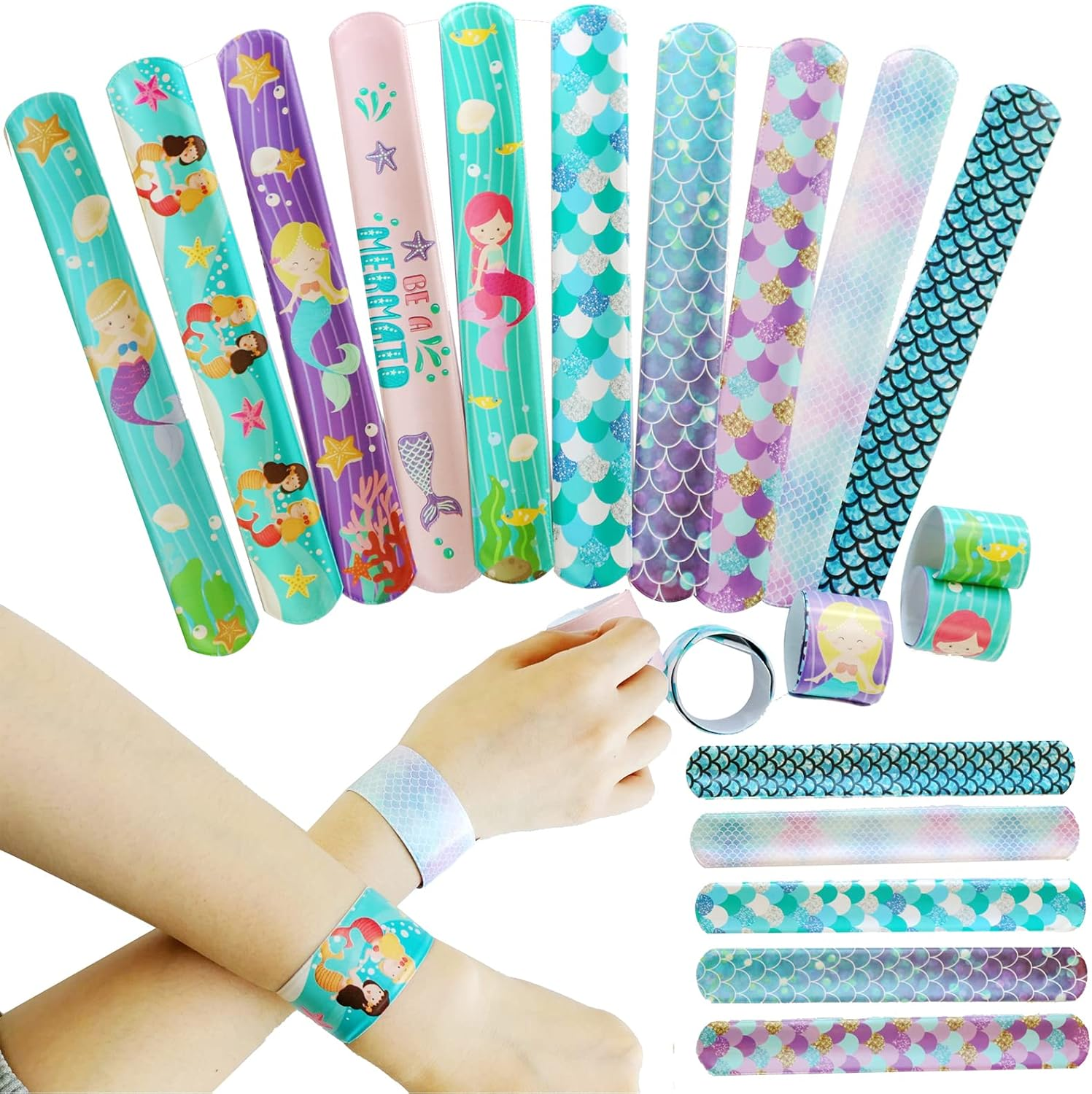 YAAVAAW 24Pc Gamer Slap Bracelet Band Bulk for Kids Boys Girls Gaming Party Bag Filler, Kids Gaming Accessory image number 5