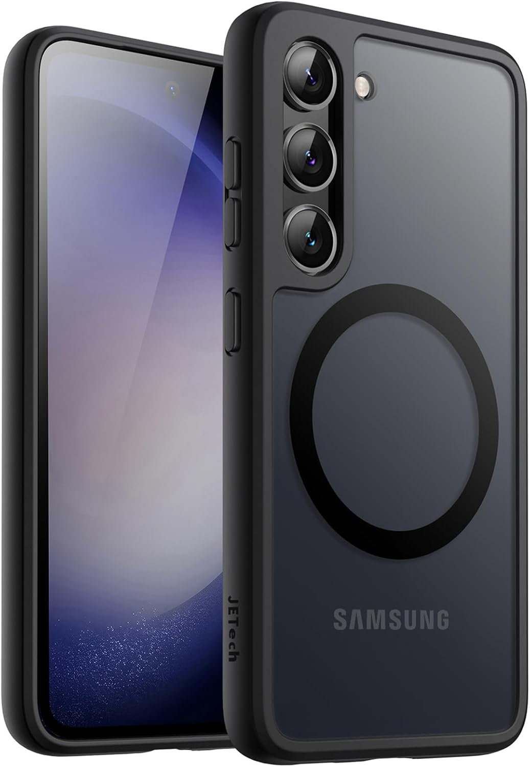 Jetech Magnetic Case for Samsung Galaxy S23 5G 6.1-Inch, Compatible with Magsafe, Translucent Matte Back Shockproof Phone Cover (Midnight Green)