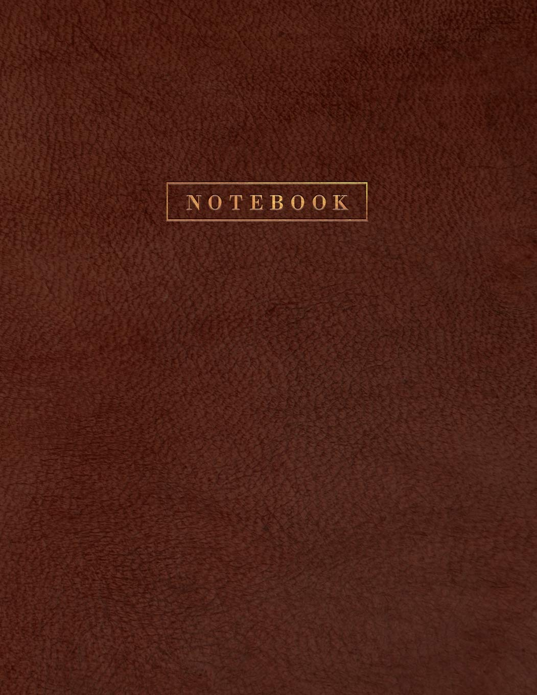Notebook: Textured Leather Style Softcover Executive Notebook with Gold Lettering | 150 College-Ruled Pages | 8.5 X 11 - A4 Size Journal