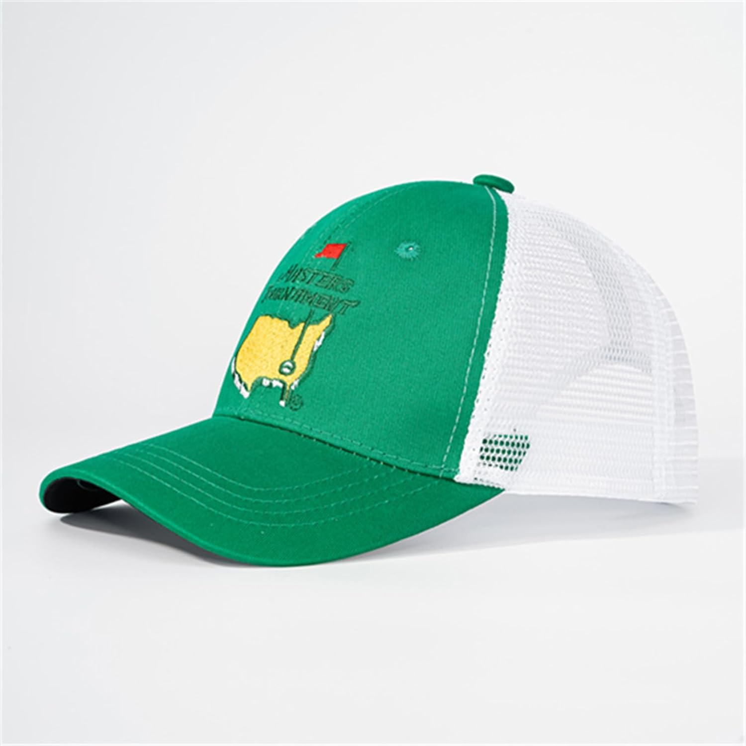Affezionarsi Masters Hat,Golf Tournament Hat, Embroidered National Flag and Map Baseball Cap, Mesh Cap, for Men and Women, Green with White image number 1