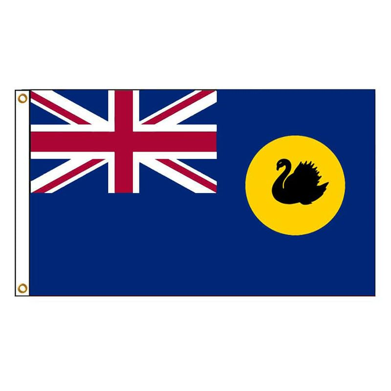 Ariv Hommey 150X90Cm Western Australia Flag, Australian State of Western Australia Large Banner Decor, Digital Printed 100D Polyester Flags W/Two Metal Grommets (WA, 5X3 Ft) image number 4