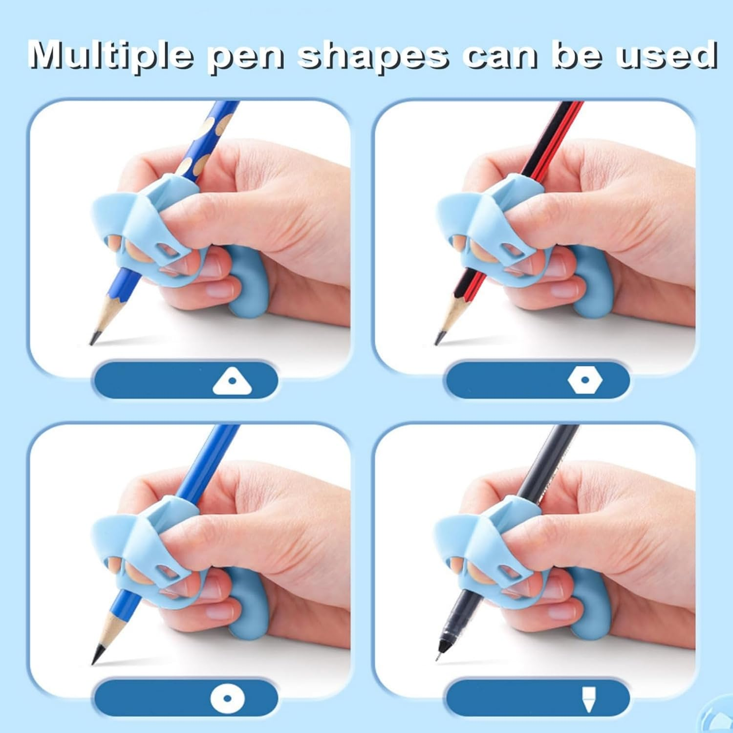 Pencil Holder Original Pencil Holder 6 Pieces, Improve Children'S Writing Skills, Ergonomic Pen Holder for Right- and Left-Handed People, Great for Kids, Toddlers and Adults image number 5