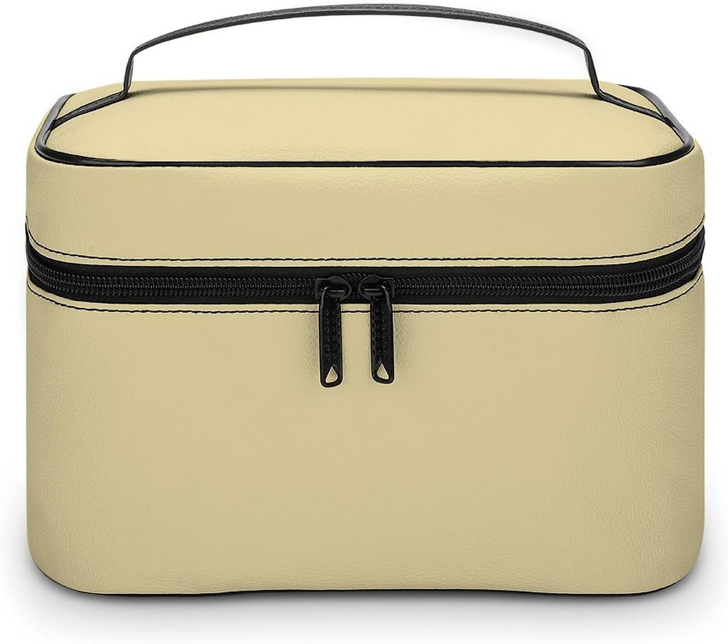 Travel Makeup Bag, Cosmetic Bags for Women Large Capacity Waterproof Toiletry Pouch Make up Organizer, Solid Lime Green, 6.8 X 5.9 X 2.3 Inches, Solid Lime Green