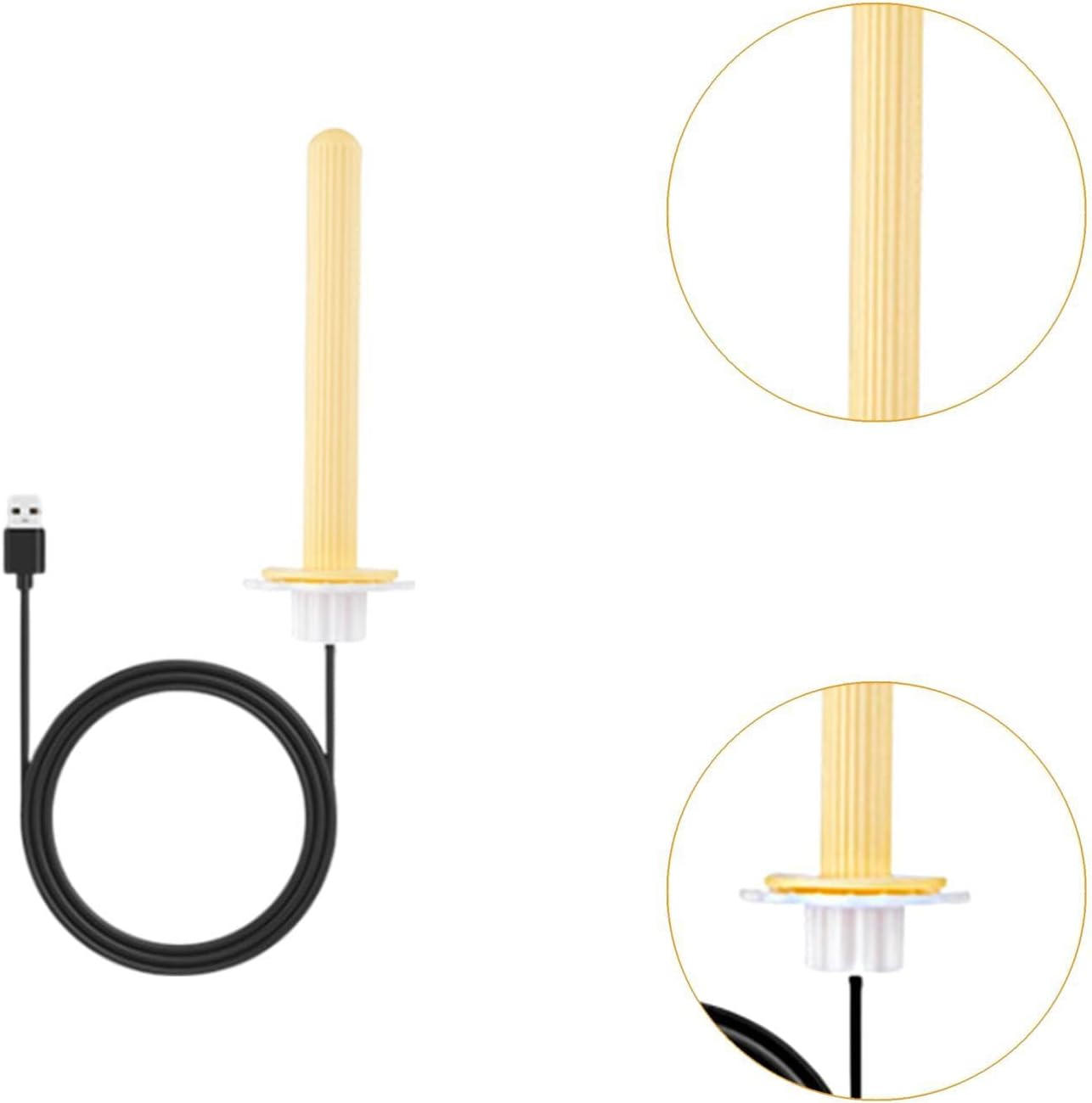 Heating Bird Perch Parrot Stand, 5V USB Bird Stand Bar Bird Cage Heater for Lovebirds Cockatiels Small Bird Canaries Conures, Yellow - Pink image number 2