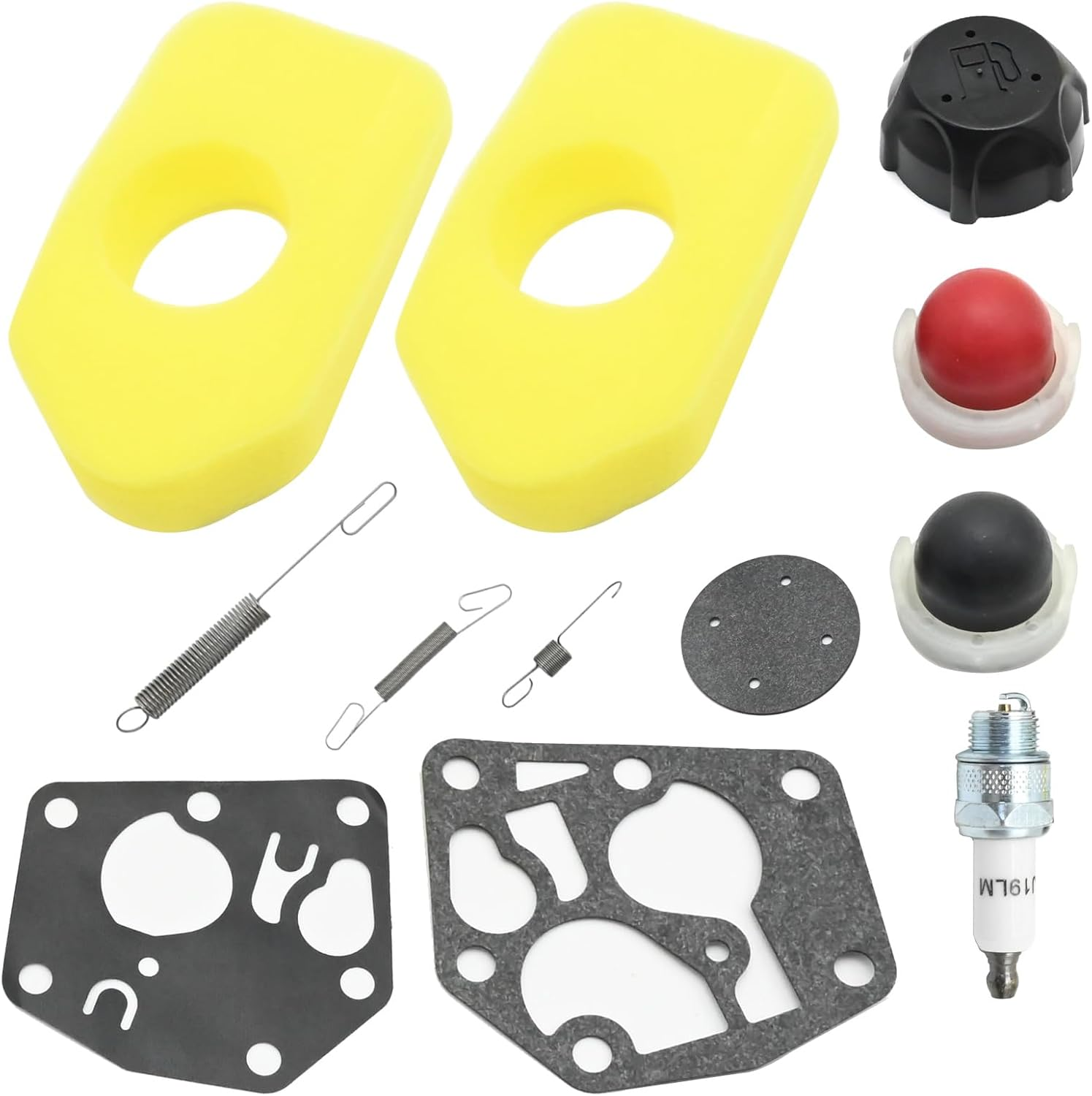SYOWADA 698369 12PCS Air Filter, Carburetor Diaphragm, Spark Plug Replacement for Brigs-Straton 3.5-4.5 HP, Replace 694394 494408 495770 795083 image number 6