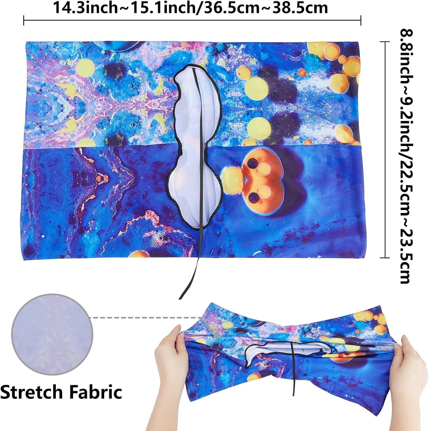 CRASPIRE Lotus Stretchable Book Cover Flower Vintage Ruffle Washable Reusable Large Nylon Book Protector Elastic Notebook Wraps Suitable for 9 X 11In Hardcover Books Classroom Students image number 5