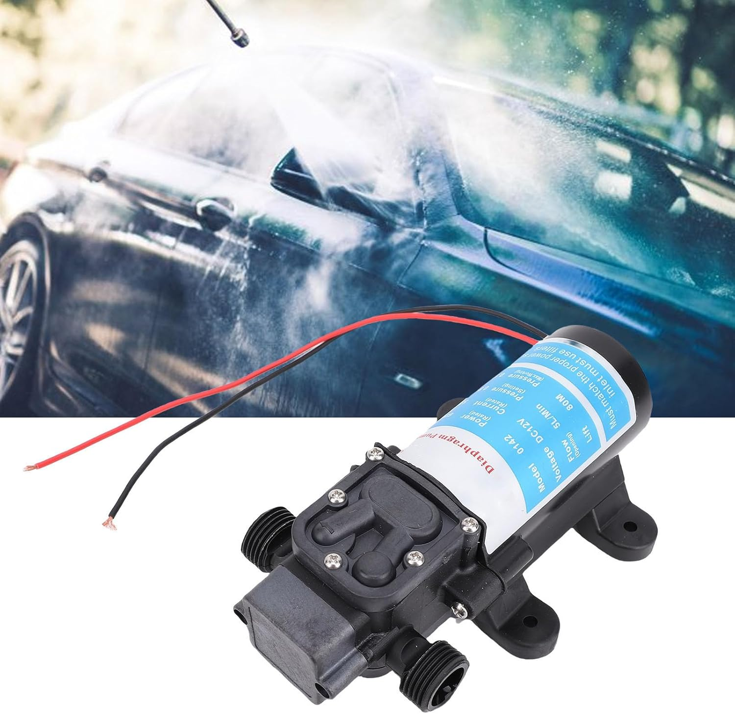 Generic RV Water Pumps, 4 GPM 45PSI 12V DC on Demand Self Priming Diaphragm Pump with Pressure Switch, RV Fresh Water Pumps, Water Pressure Pump for RV, Boat, Yacht, Caravan, Garden image number 3