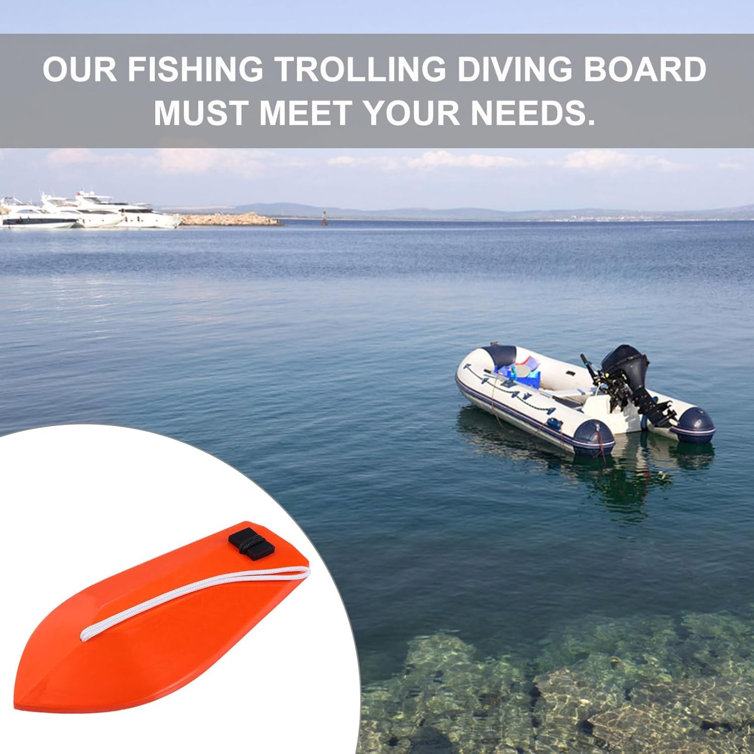 Sosoport 2Pcs Deep Sea Fishing Dive Board Planer Trolling Board Wobbling Bait Movement image number 6