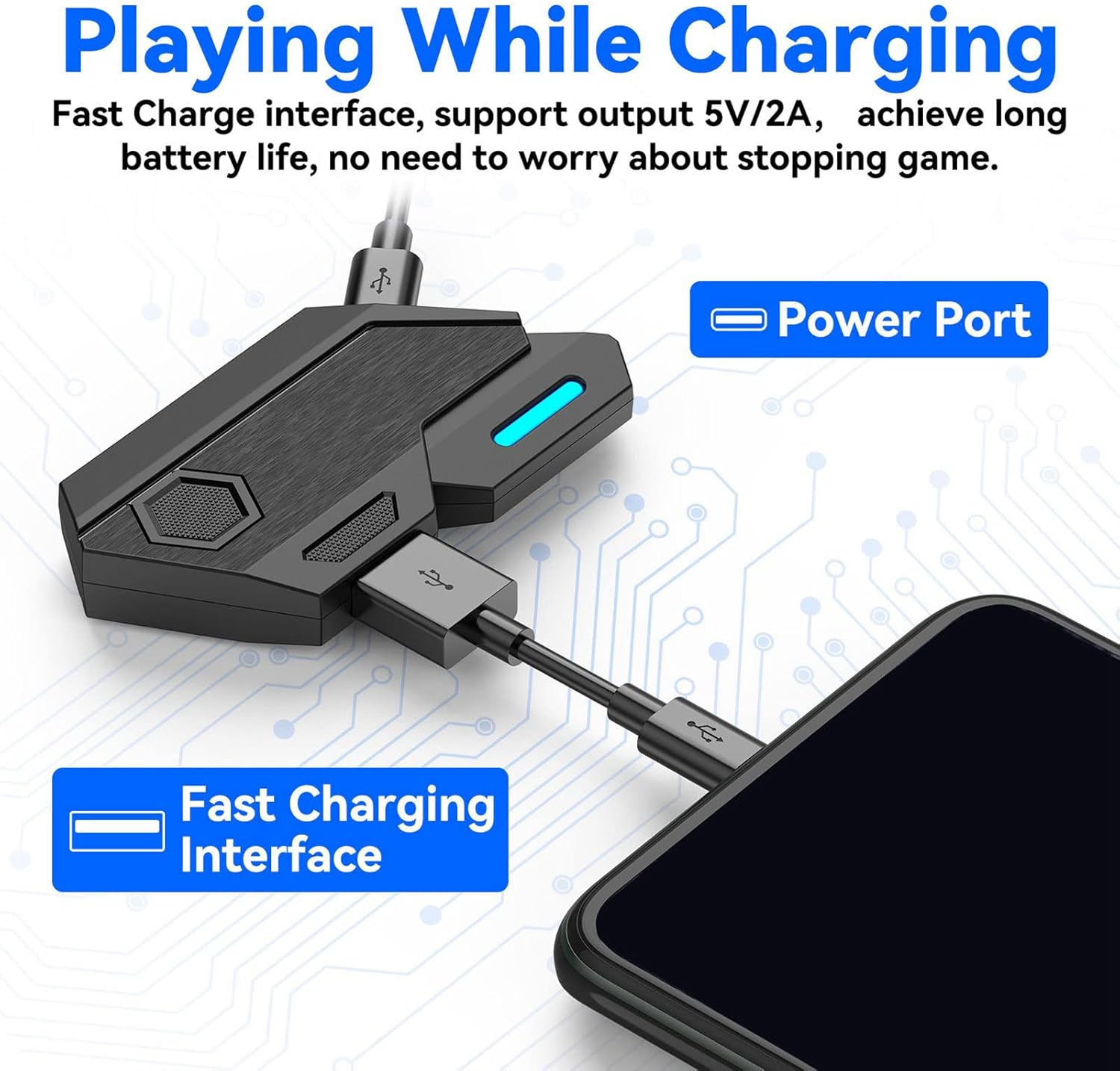 3 USB Ports Bluetooth5.0 Gamwing Chip 120Fps No Delay Easy to Use Mobile Phone Tablet Game Throne Keyboard Mouse Adapter Converter for Ios image number 4