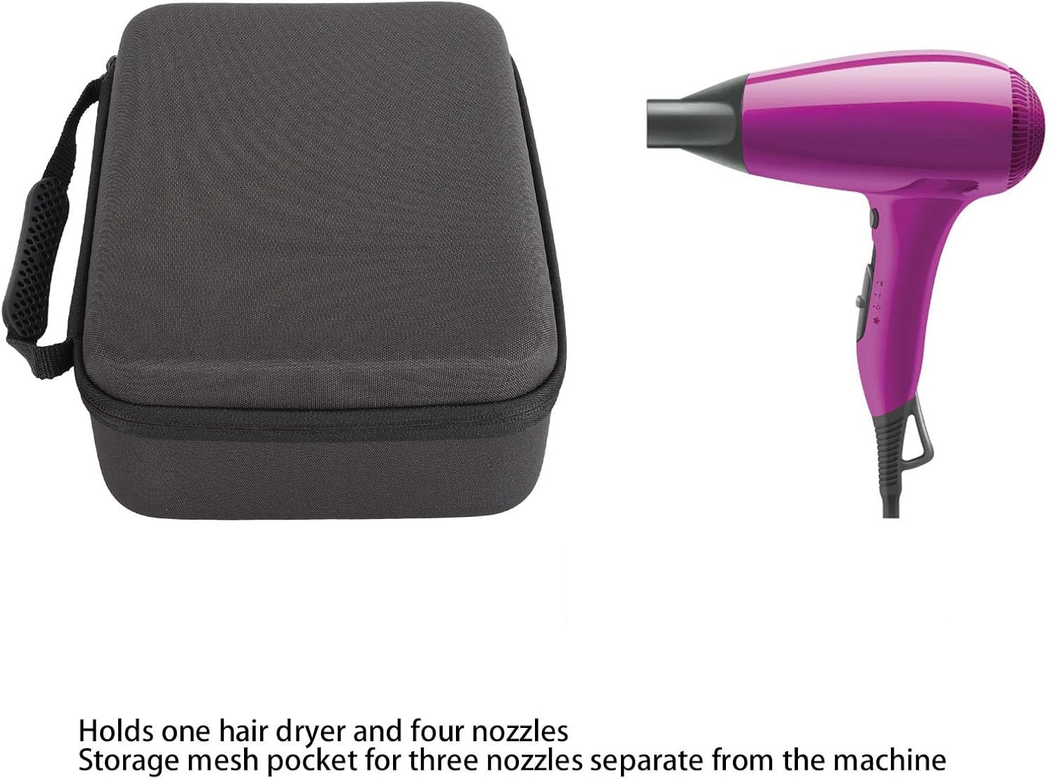 Hard Carrying Case for Supersonic HD15 HD08 HD07 HD03 HD01, Airwrap Styler, Shark HD430 Flexstyle, Portable Protective Travel Case Storage Bag image number 3