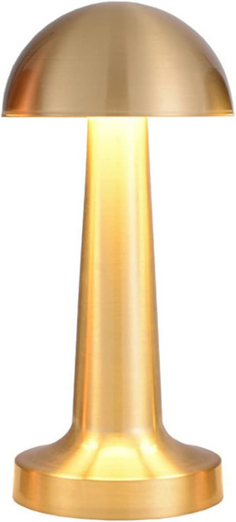 Cordless Table Lamp, Rechargeable Touch Control LED Desk Lamp with 3 Level Warm Brightness Dimming, Metal Eye-Protection Bedside Lamp Reading Light for Bedroom, Restaurant, Indoor Outdoor (Gold A) - Type A Gold image number 6