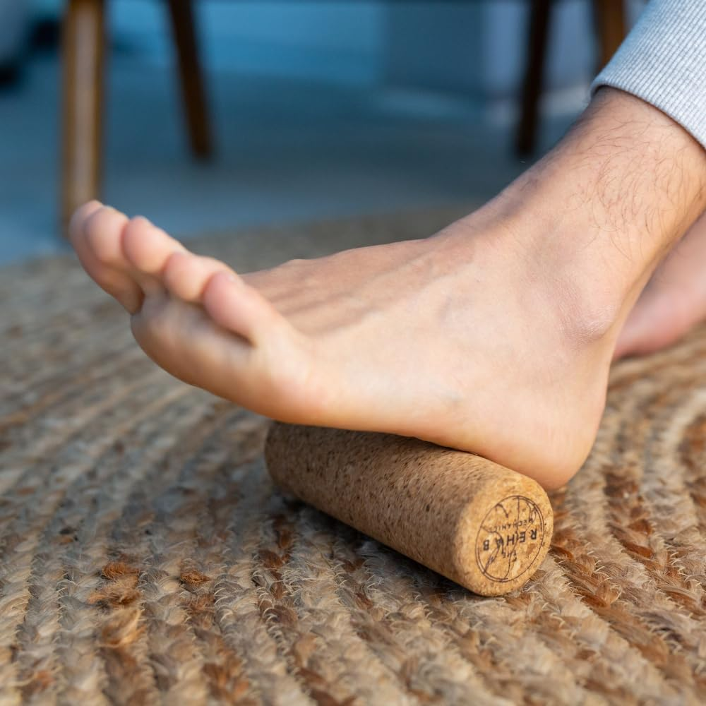 Mini Cork Roller &ndash; Natural Cork Foot & Ankle Massage Roller for Pain Relief, Plantar Fasciitis, Knots & Mobility &bull; Portable Trigger-Point & Circulation Tool