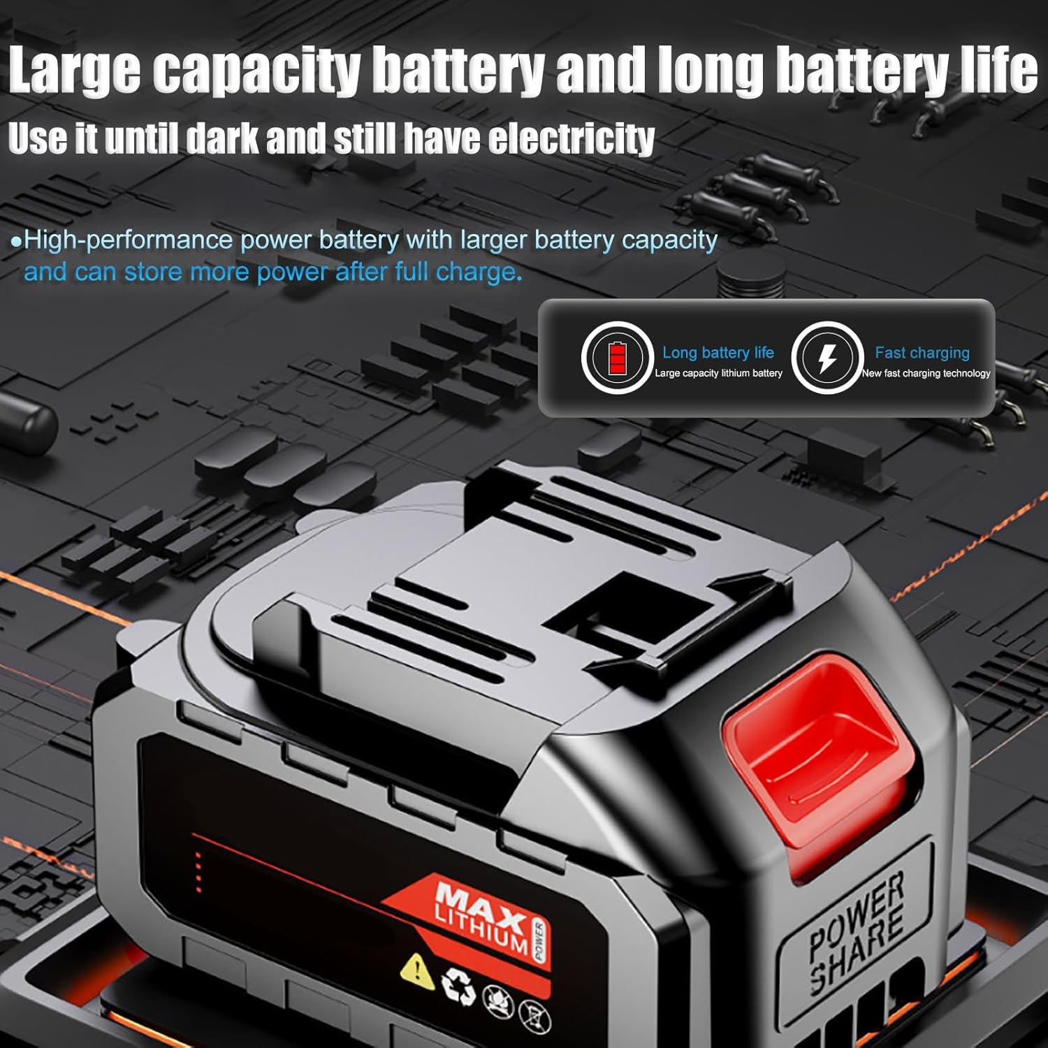 Electric Pruning Shears with Pole, 50Mm Cordless Pole Pruning Shears with 2 X 4.5Ah Battery, 4.3-6.9 Ft Adjusted Retractable Pole, Digital Display, Long Reach Pruner Branch Scissors for Hedge, Bush image number 6