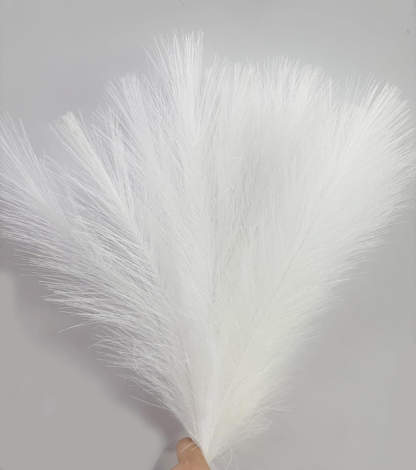 15 PCS Artificial Reed Flowers Fake Grass 15.7 Inch Tall Onion Grass Artificial Pampas Grass Greenery Floor Plants for Room Office Garden Indoor (Brown) - Beige image number 5