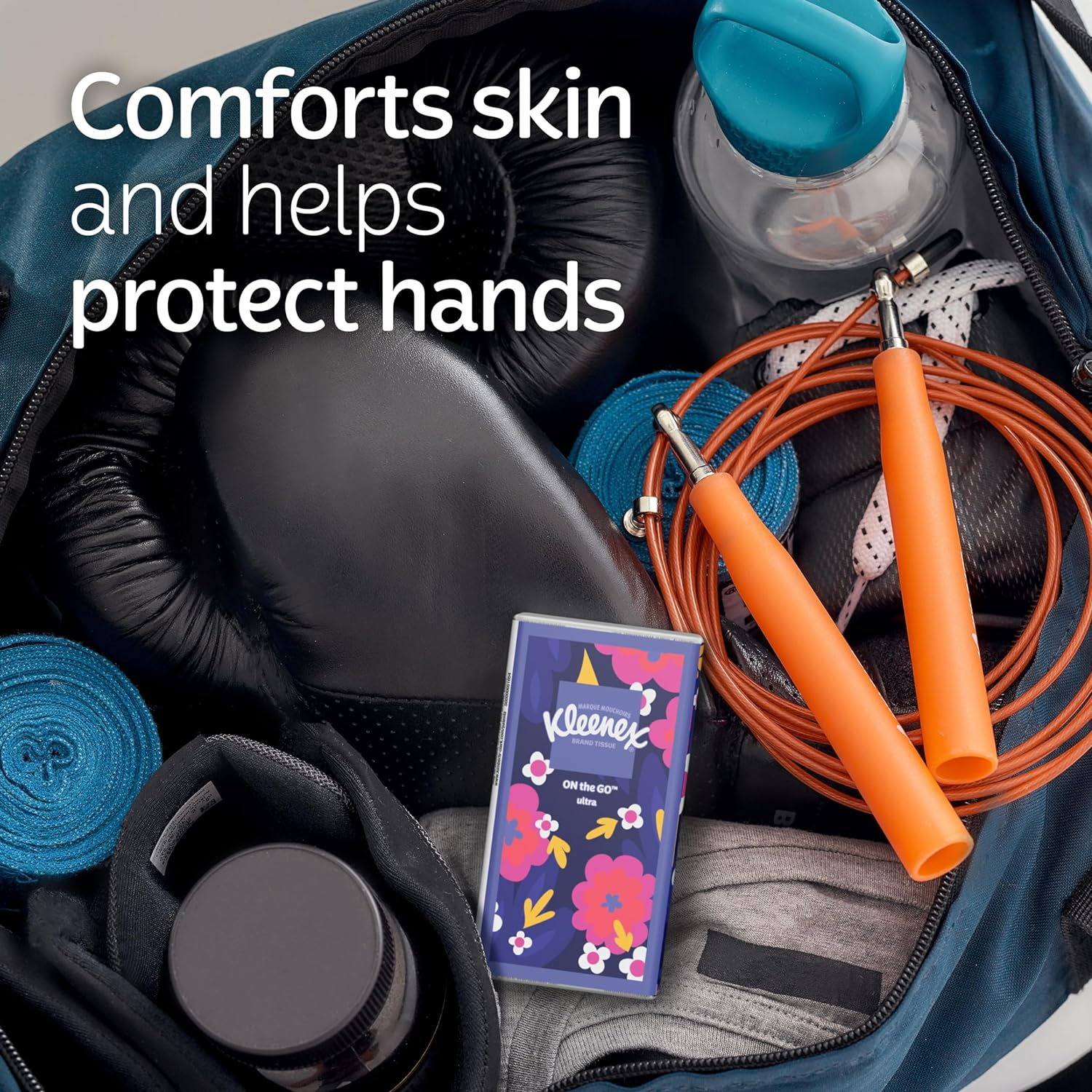 Kleenex Trusted Care Facial Tissues, 8 On-The-Go Travel Packs, 10 Tissues per Pack (80 Tissues Total) image number 4