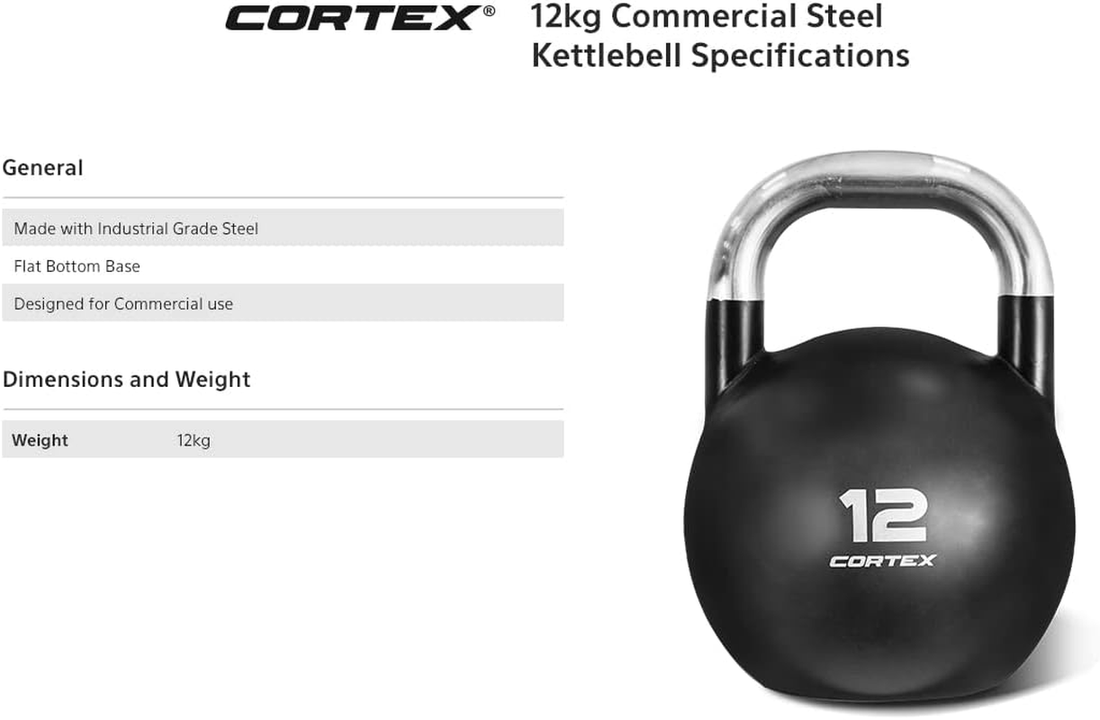 CORTEX 12Kg Commercial Steel Kettlebell V2 image number 1