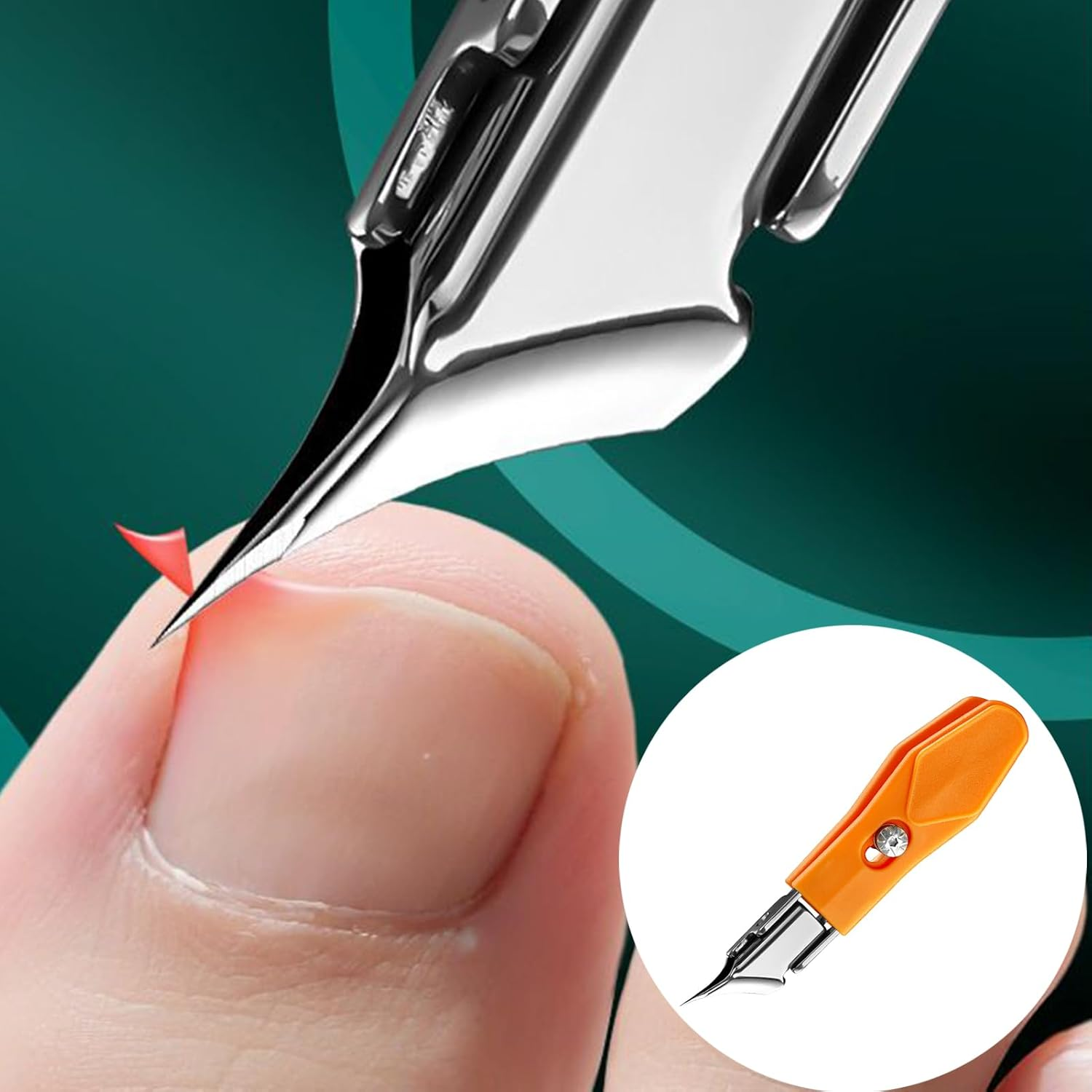 Slant Edge Nail Clippers - Ingrown Toenails Trimmer,Precision Nail Clippers with Anti-Slip Grip for Salon Manicure Pedicure Home Travel Tool Women Seniors Kids image number 6