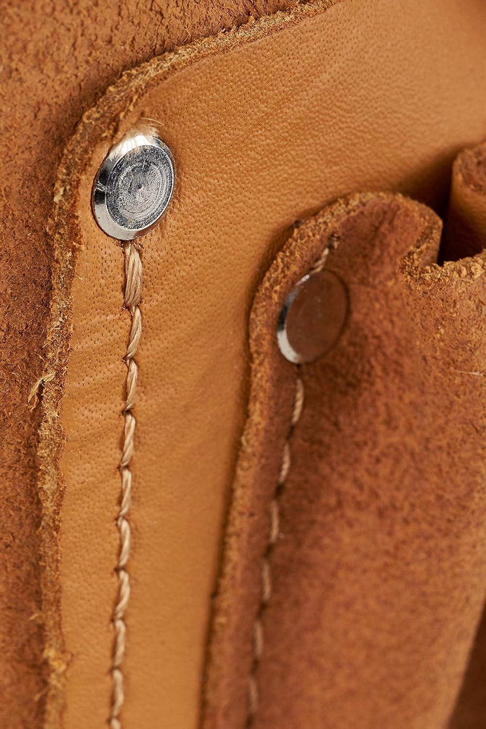 AWP Classic Construction Leather Tool Apron | Durable Top Grain Leather Work Belt with 11 Tool Storage Pockets | Fits up to 50" Waist Size image number 2