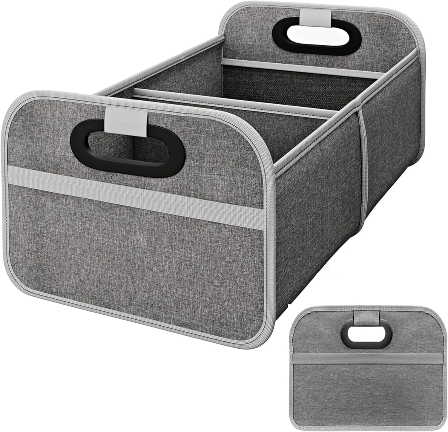 H&C&X 2025Trunk Organizer for Car, Portable Car Boot Tidy Foldable Waterproof Auto Storage Bag Cargo Trunk Groceries Organizer, Auto Accessories Universal for Suv/Truck/Van/Sedan (Black)