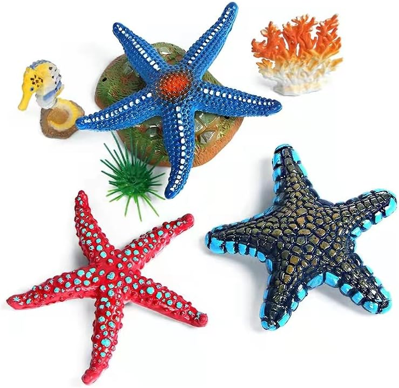 8 Pcs Diving Starfish Pool Toy Colorful Big Starfish Set Summer Swimming Diving Toys Set Dive Throw Toy Set Underwater Swimming Toy image number 2