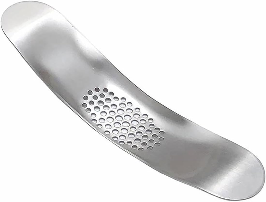 Stainless Steel Garlic Crusher 2 PCS, Household Garlic Mincer Press for Picnic Camping Cafeteria image number 3
