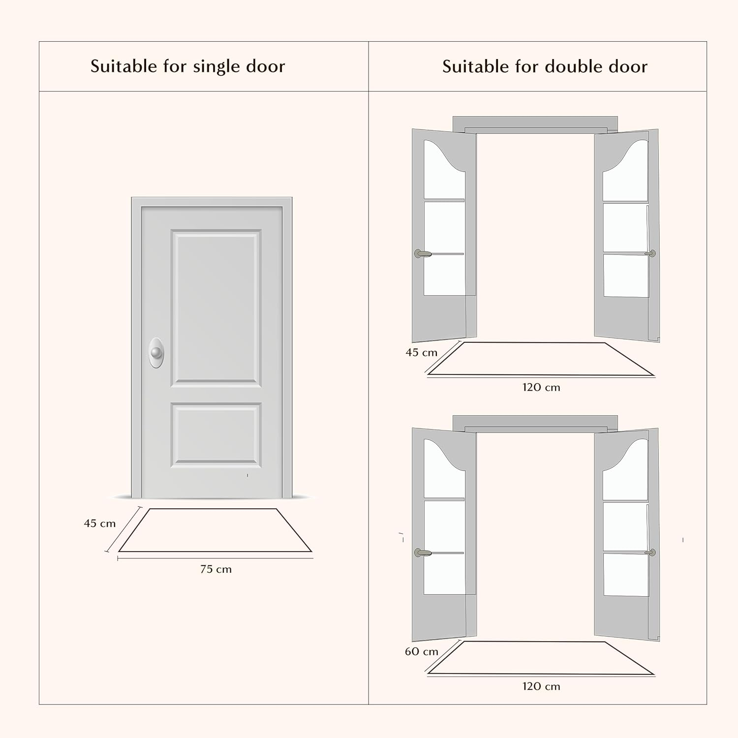 PVC Backed Coir Doormat for Indoor and Outdoor Use with PVC Backing Kimberley Blue (45X120 Cm) image number 1