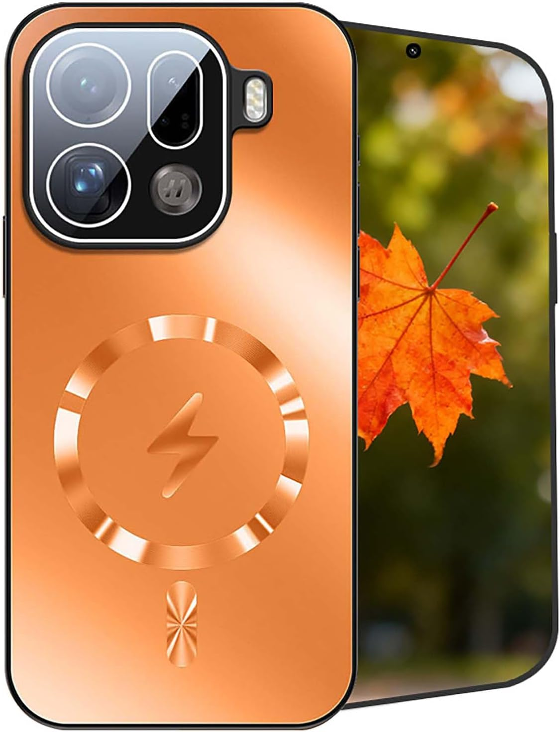 BORYA Magnetic Case for Oppo Find X9 Pro 5G, Matte Back and Uterassisted Wireless Charging with Lens Film, Military Shockproof Slim Protective Case - Black