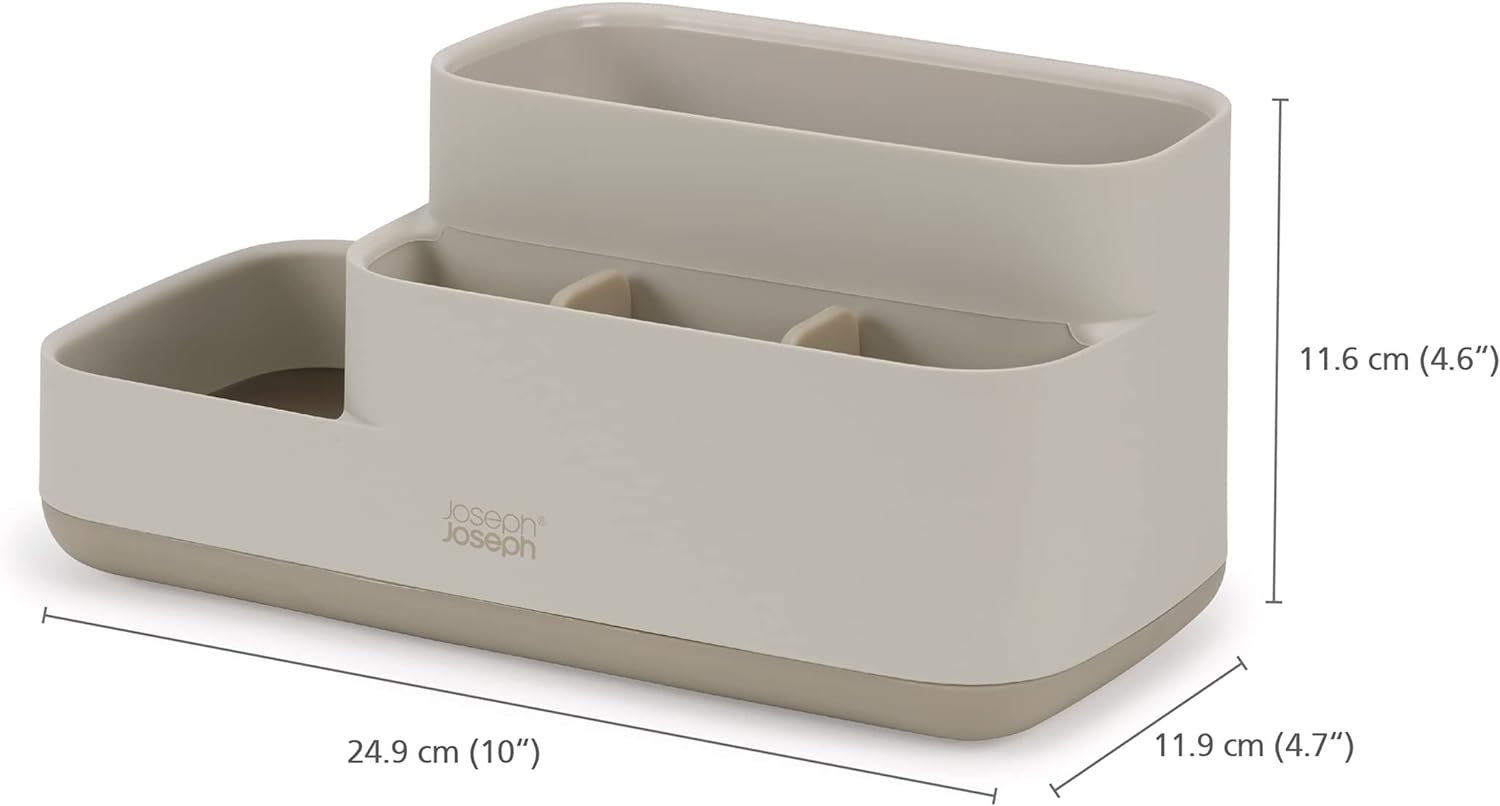 Joseph Joseph Easystore - Bathroom Storage Caddy Organiser for Bathroom Accessories - Ecru - Ecru image number 4