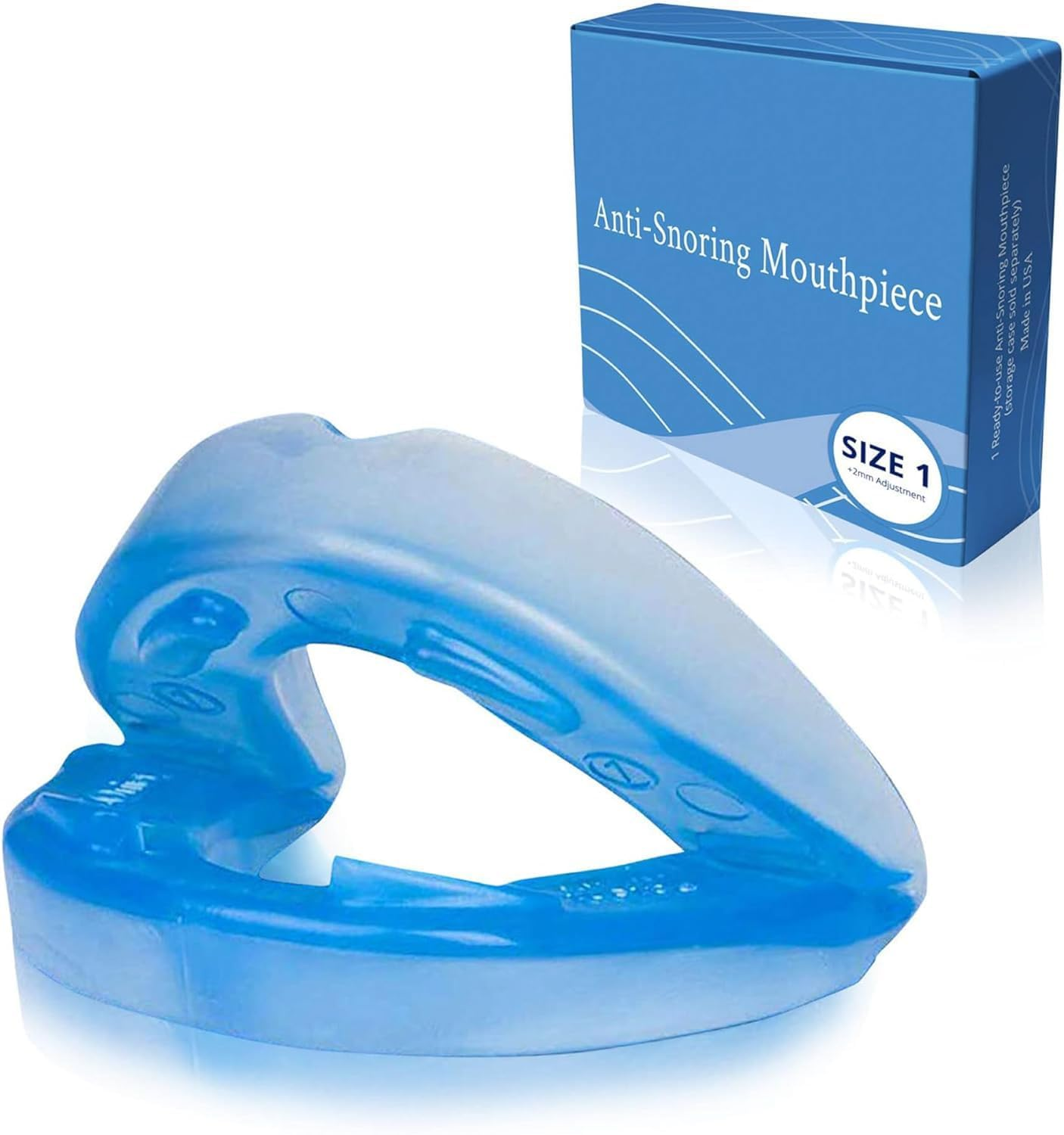 Anti-Snoring Mouthpiece, Comfort Size #1, Single Refill, Blue, Made in USA, Bpa-Free, Medical-Grade Material (Blue) image number 6