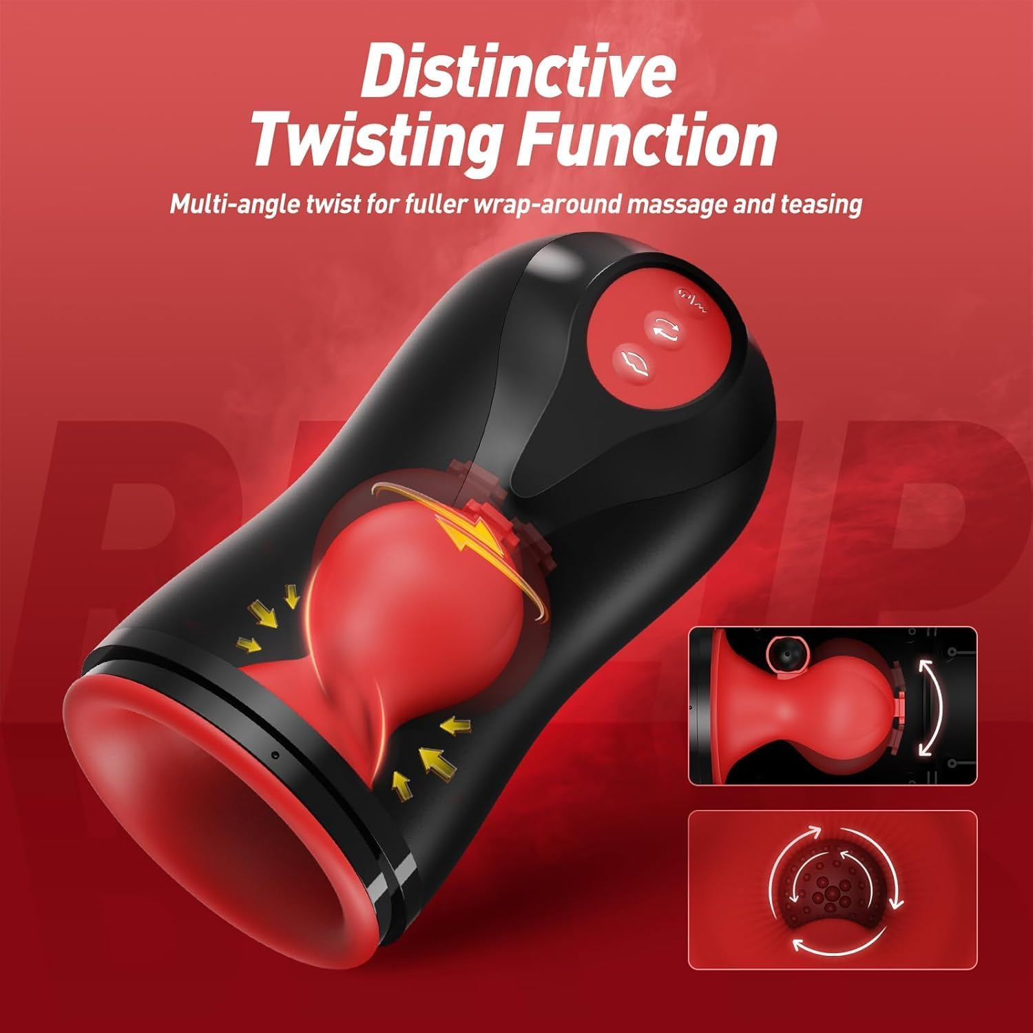 Male Masturbator Penis Pump - Male Sex Toys for Men with 3 Swirling 5 Tightening 10 Vibration Modes Sucking Penis Training Vibrator Glans Trainer Adult Toys Mens Sex Toys Enlargers image number 3