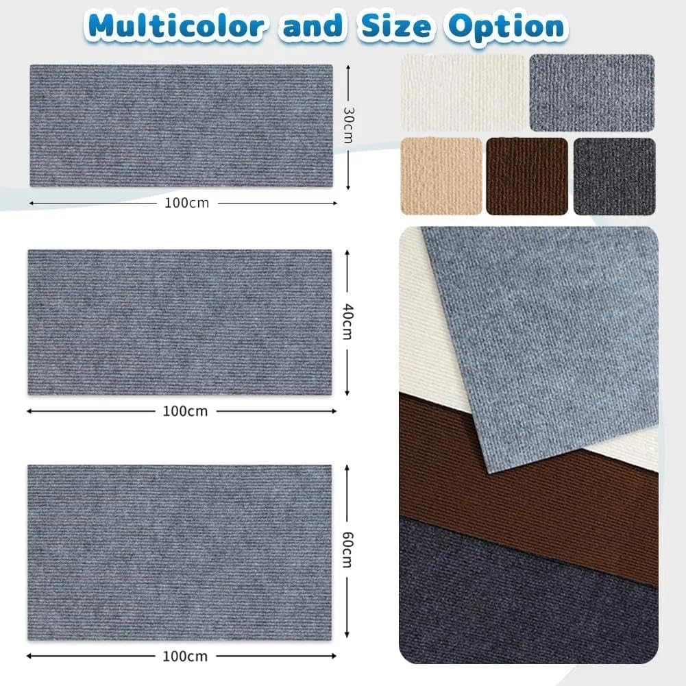 Cat Scratcher Mat-Trimmable Adhesive Cat Scratch Furniture Protector Pad for Wall, Couch & Floors -Durable Polyester Fiber,Beige, 40X100Cm,- Compatible with Wood, Plastic, Glass, and Leather- Haheihei - Beige image number 4