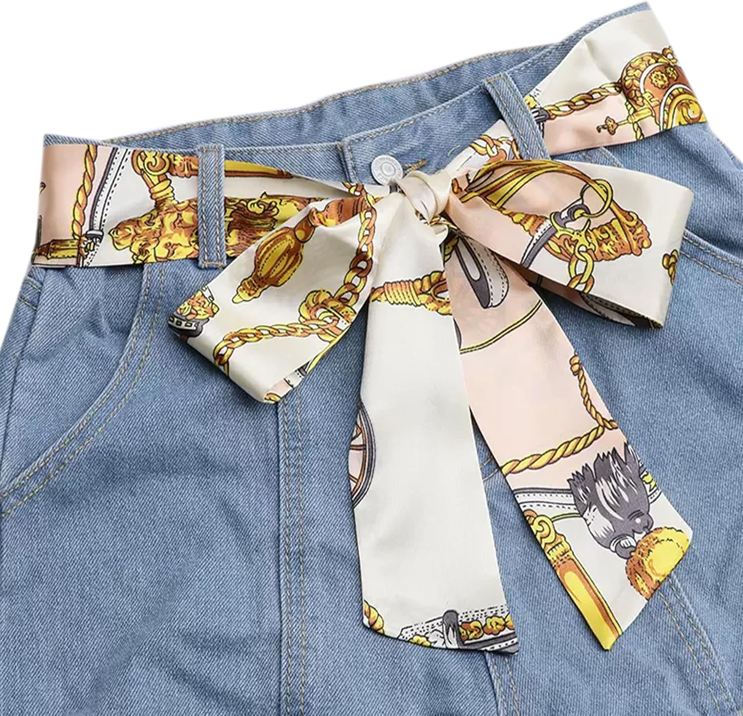 WENLOOY Women Skinny Scarf Belt,Ribbon Scarf Long Skinny Satin Belt Sash Necktie Neck Scarf Choker for Women