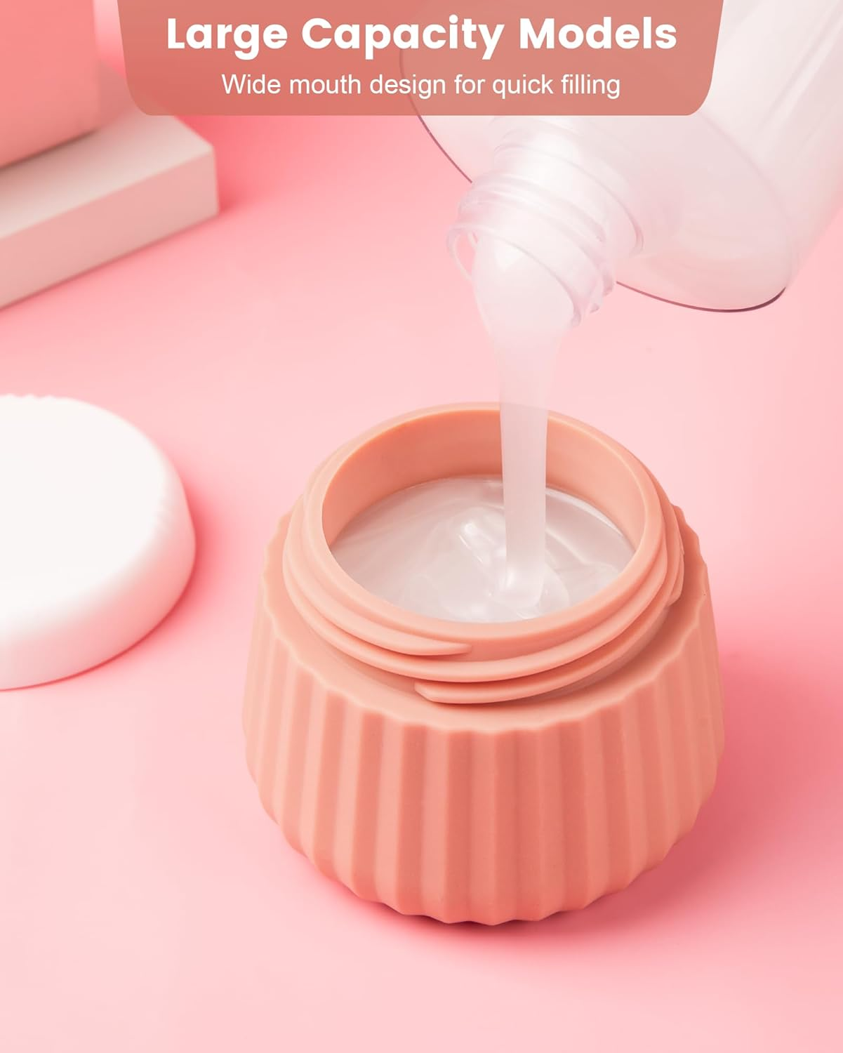 Mrsdry Travel Containers for Toiletries 4 Pack, TSA Approved Travel Size Toiletries, Travel Size Containers, with Clear Bag Leak Proof Silicone Jars, Travel Essentials Creams Jars Carrying Small Items image number 6