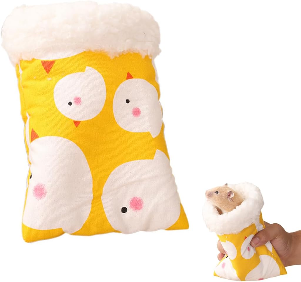 1 X Hamster Bed, Pet Sleeping Bag, Soft Warm Cave Nest Cushion, Pet Bed Guinea Pigs, Winter Sleeping Bag, Cage Accessories for Small Animals, Hamsters, Squirrels, Guinea Pigs image number 5