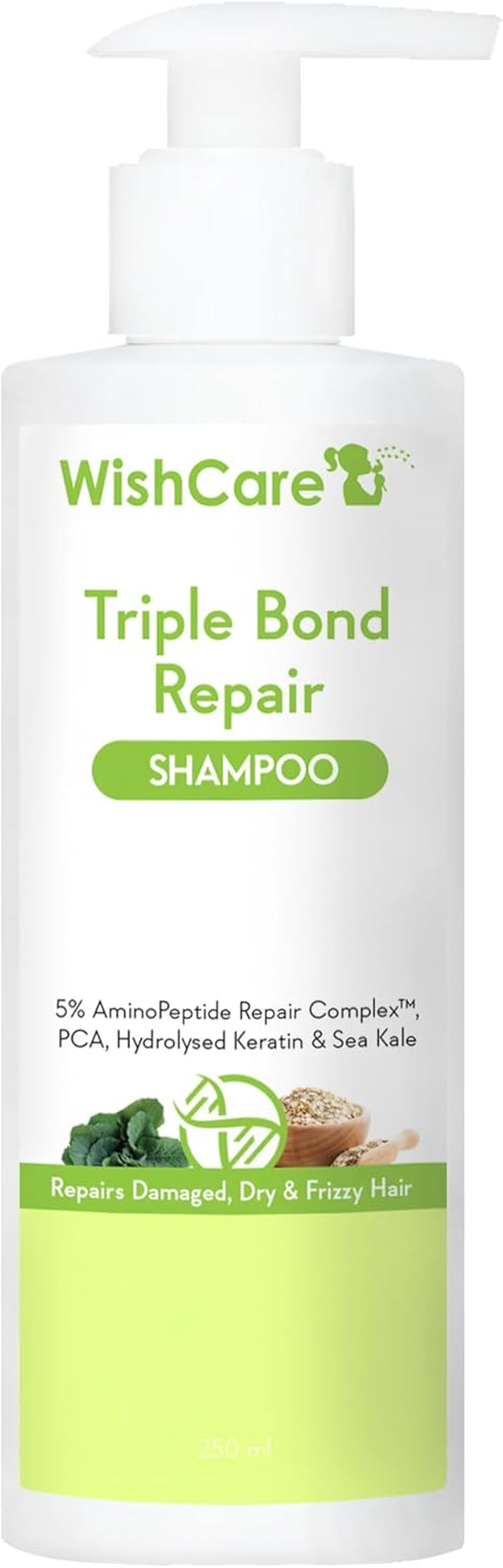 Triple Bond Repair Shampoo for Dry & Frizzy Hair - 5% Aminopeptide Complex & PCA - Repairs Damaged & Frizzy Hair 250Ml image number 1