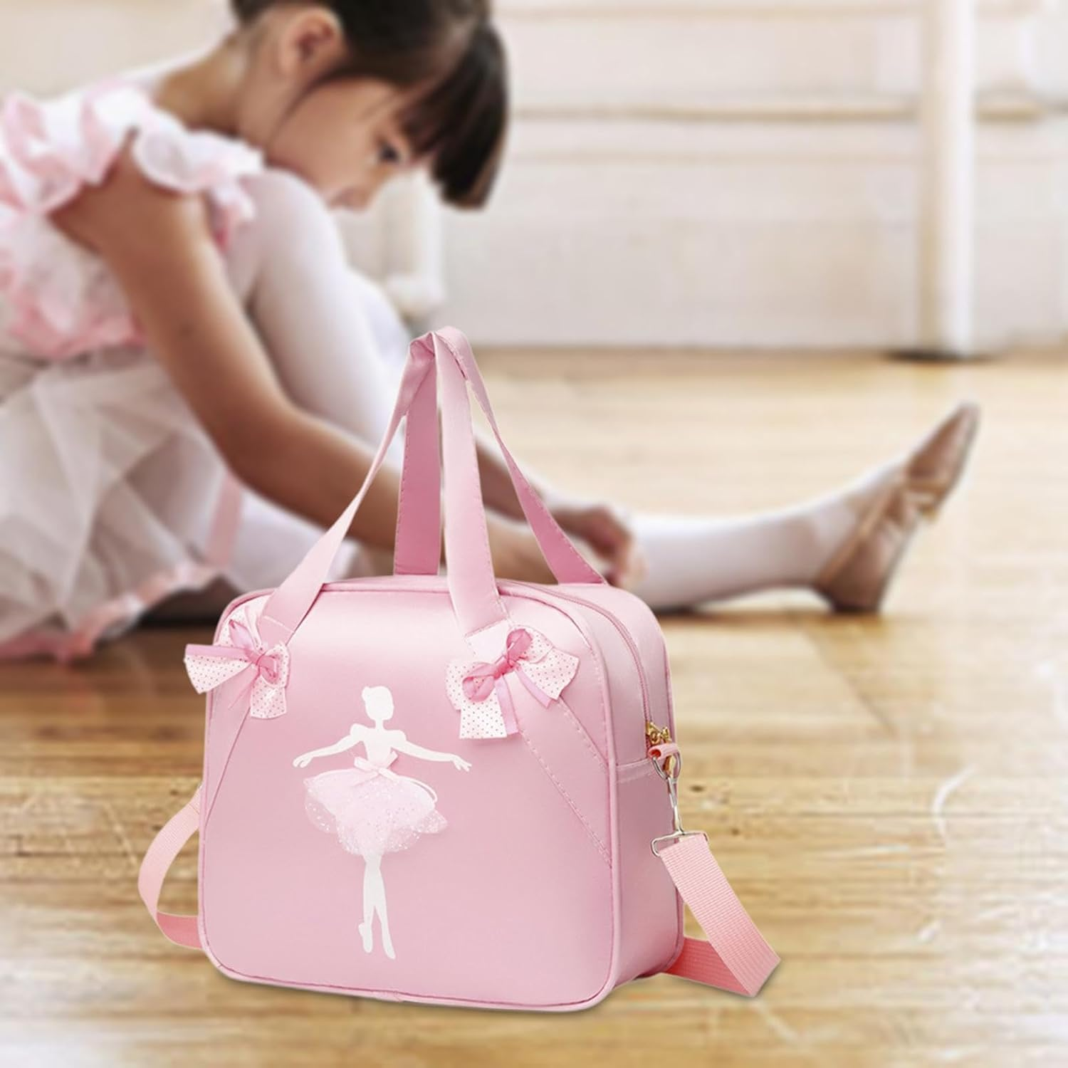 Generic Cute Ballet Dance Bag Ballet Dance Backpack Handbag for Sports Gymnastics Travel - Style B image number 4