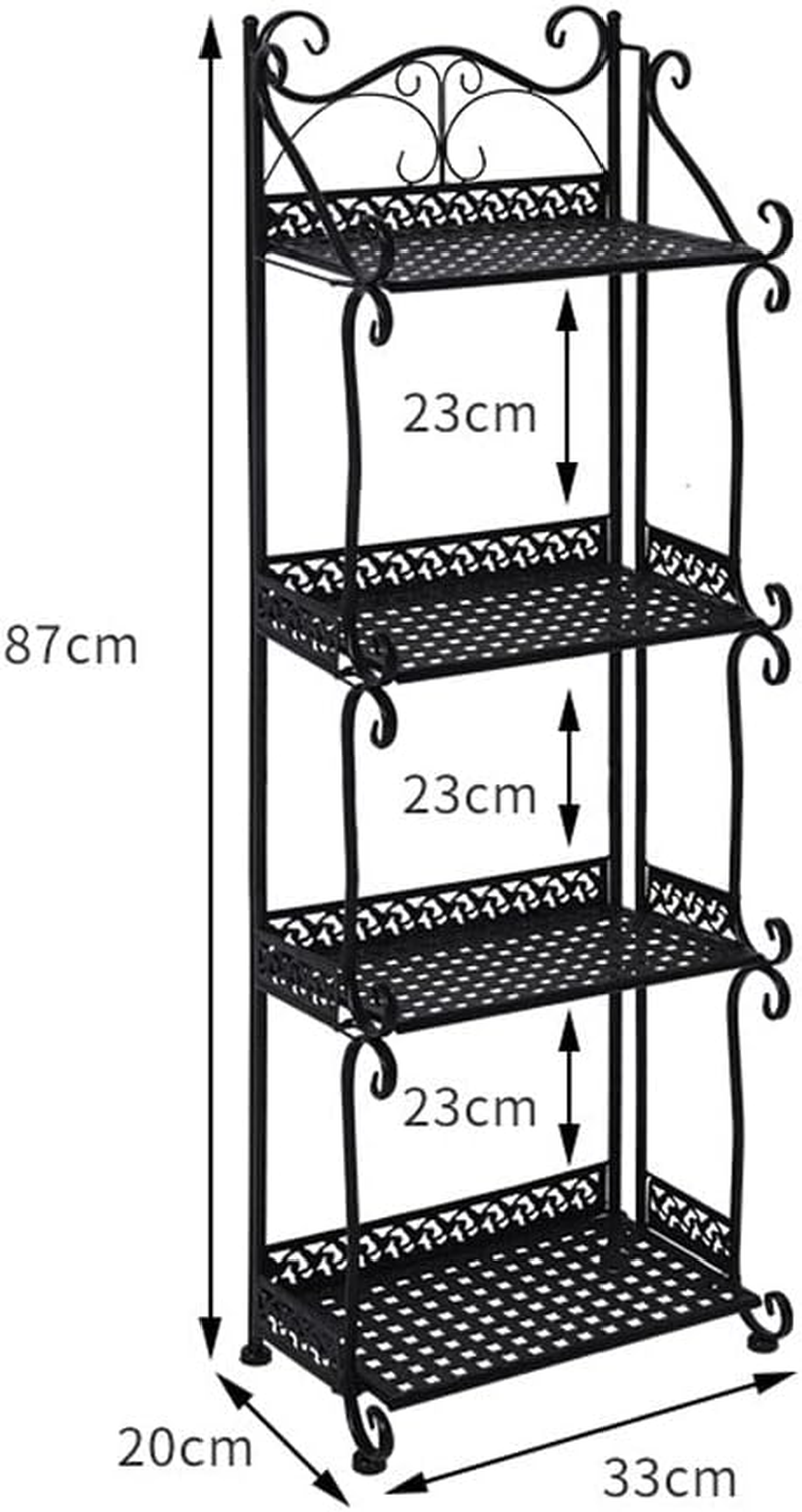 Levede 4 Tiers Outdoor Indoor Metal Flower Pots Plant Stand, Black image number 6