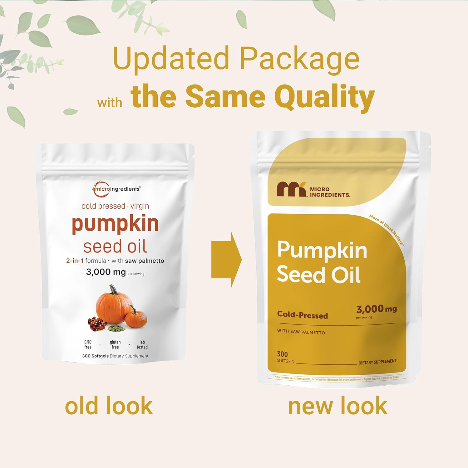 Pumpkin Seed Oil with Saw Palmetto, 3,000Mg per Serving, 300 Softgels | Cold Pressed, Pure Virgin Oil, Herbal Supplement | Supports Urinary, Bladder & Prostate Health | Non-Gmo image number 5