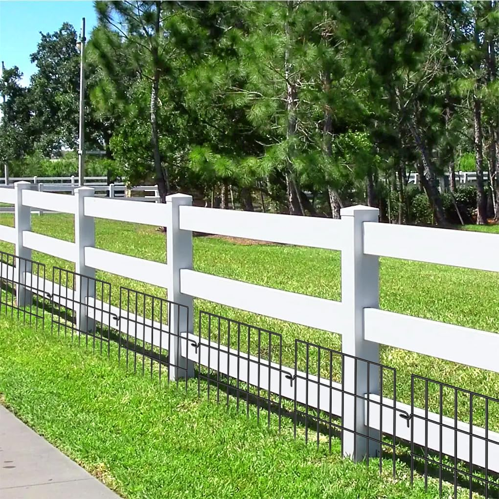 Springup 10 Panels Animal Barrier Fence Garden Fence No Diging Dog Fence Border Rustproof Metal Decorative Fences Blocker for Outdoor, Yard, Patio 42.5X32Cm image number 5