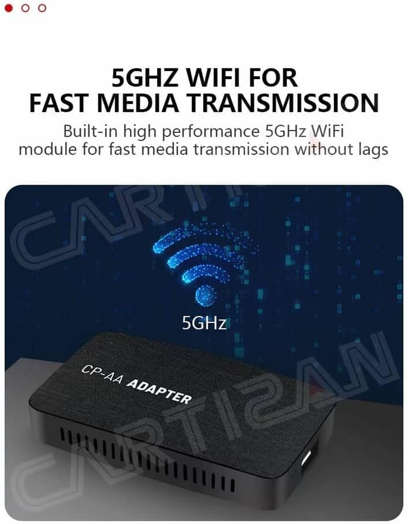 Smart World Company Cartizan CP-AA Carplay Wireless Dongle Adapter 2 In1 Android Auto and Apple Carplay image number 3