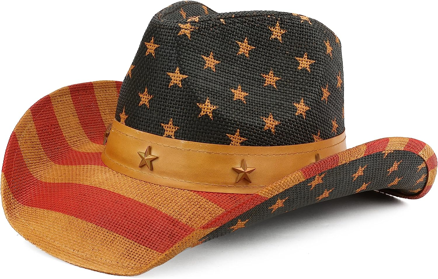 Melesh Adult Sun Straw Western Cowboy Hat Colored image number 5