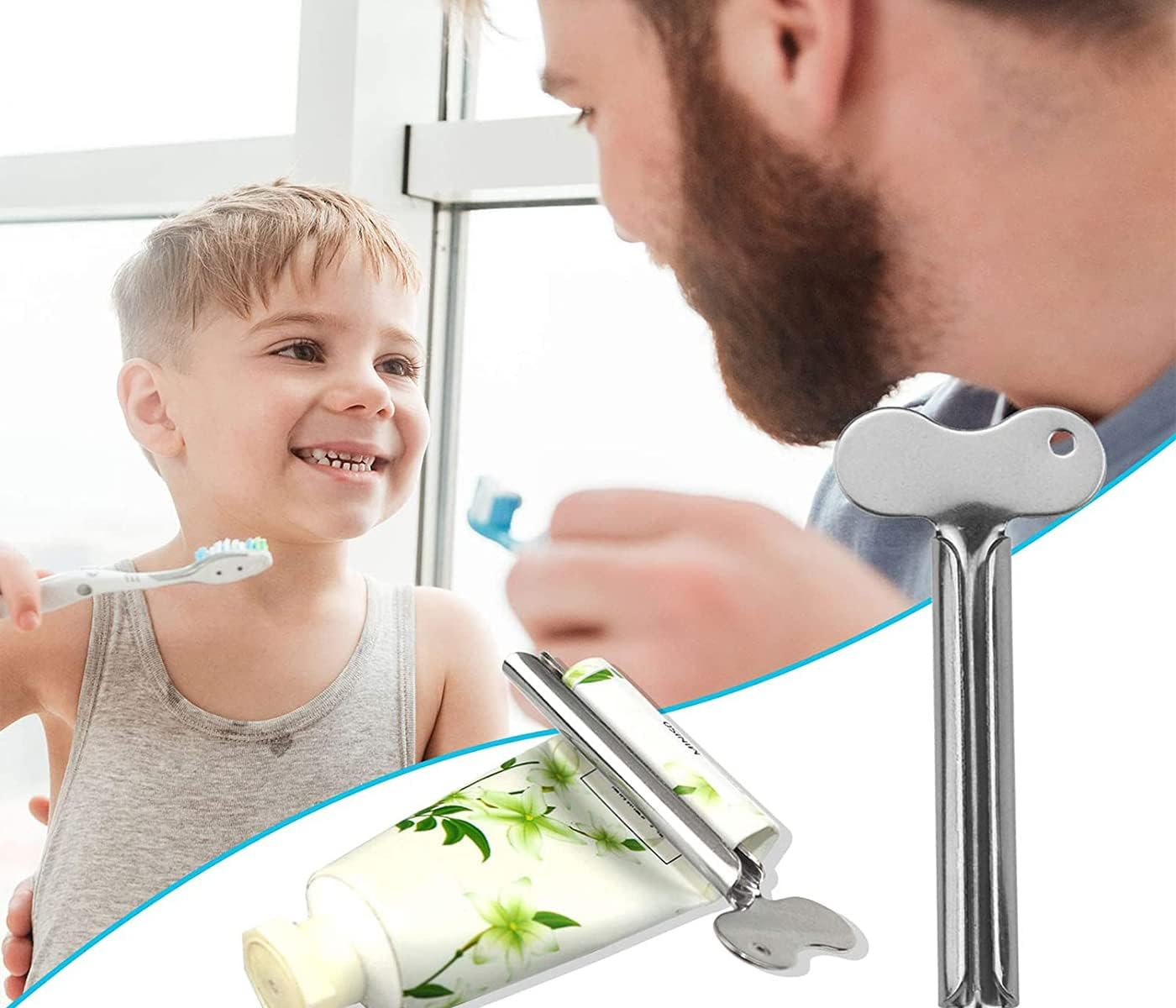 Tube Squeezer - 4PCS Stainless Steel Tube Squeezer - Tube Squeezer Stainless Steel, Toothpaste Dispenser,Metal Toothpaste Tube Squeezer, for Toothpaste Cosmetic Oil Cream Paint Squeezer image number 3