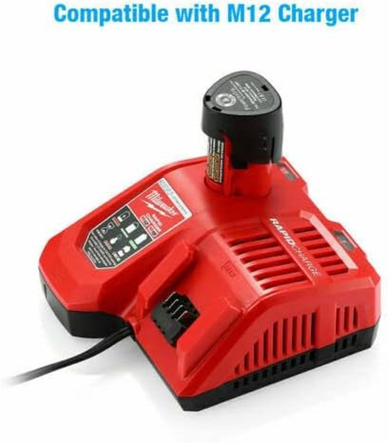 [High Capacity] Tavice 3.5Ah M12 Battery Compatible with 12V Milwaukee M12 M12B3 Lithium Cordless Battery 48-11-2401 2440 image number 3