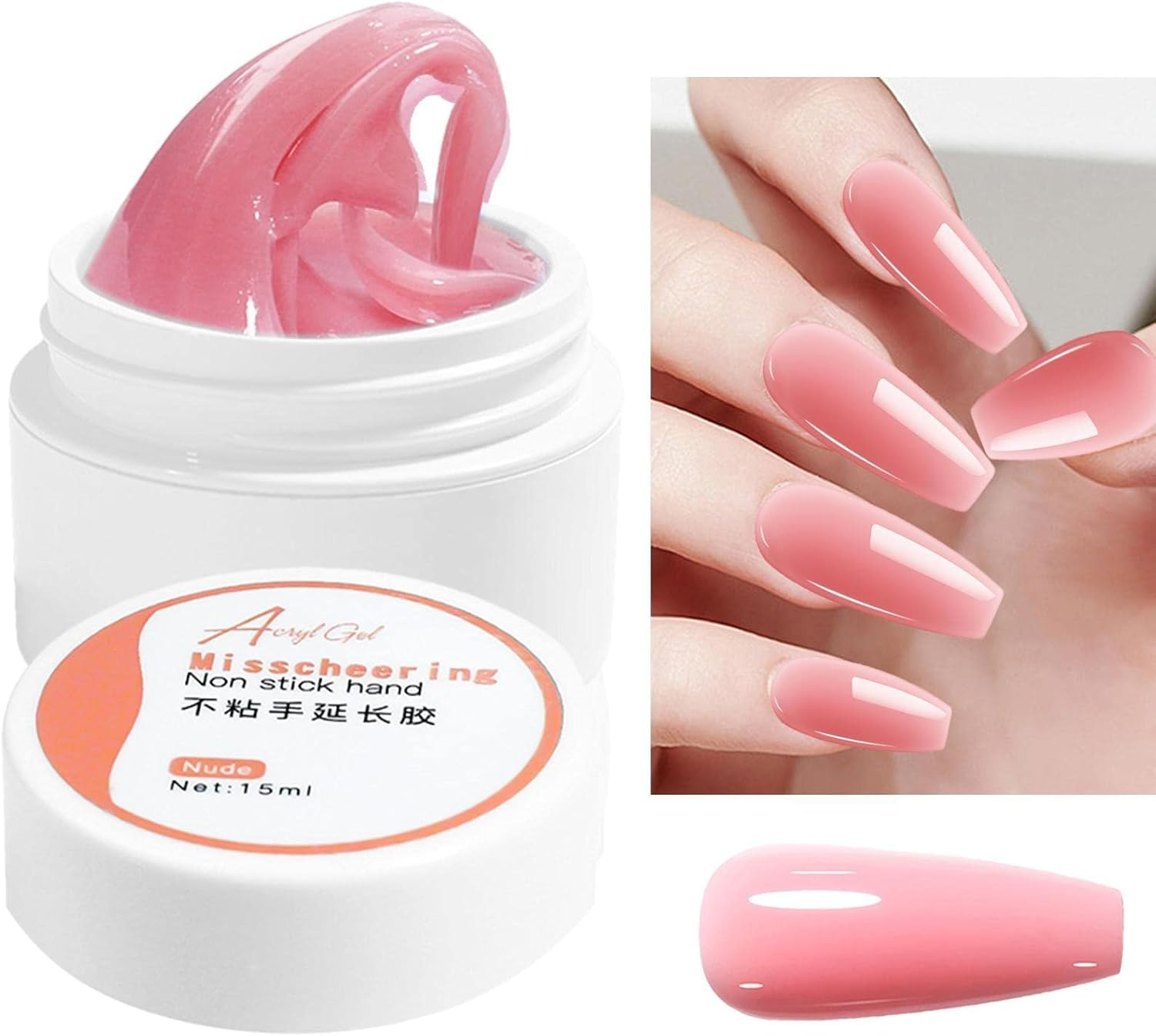 Nail Gel Polish - Nail Gel Extension and Modeling | Builder Base Gel Nail Enhancement, Decoration Glue Manicure at Home, 15Ml Seta-Au