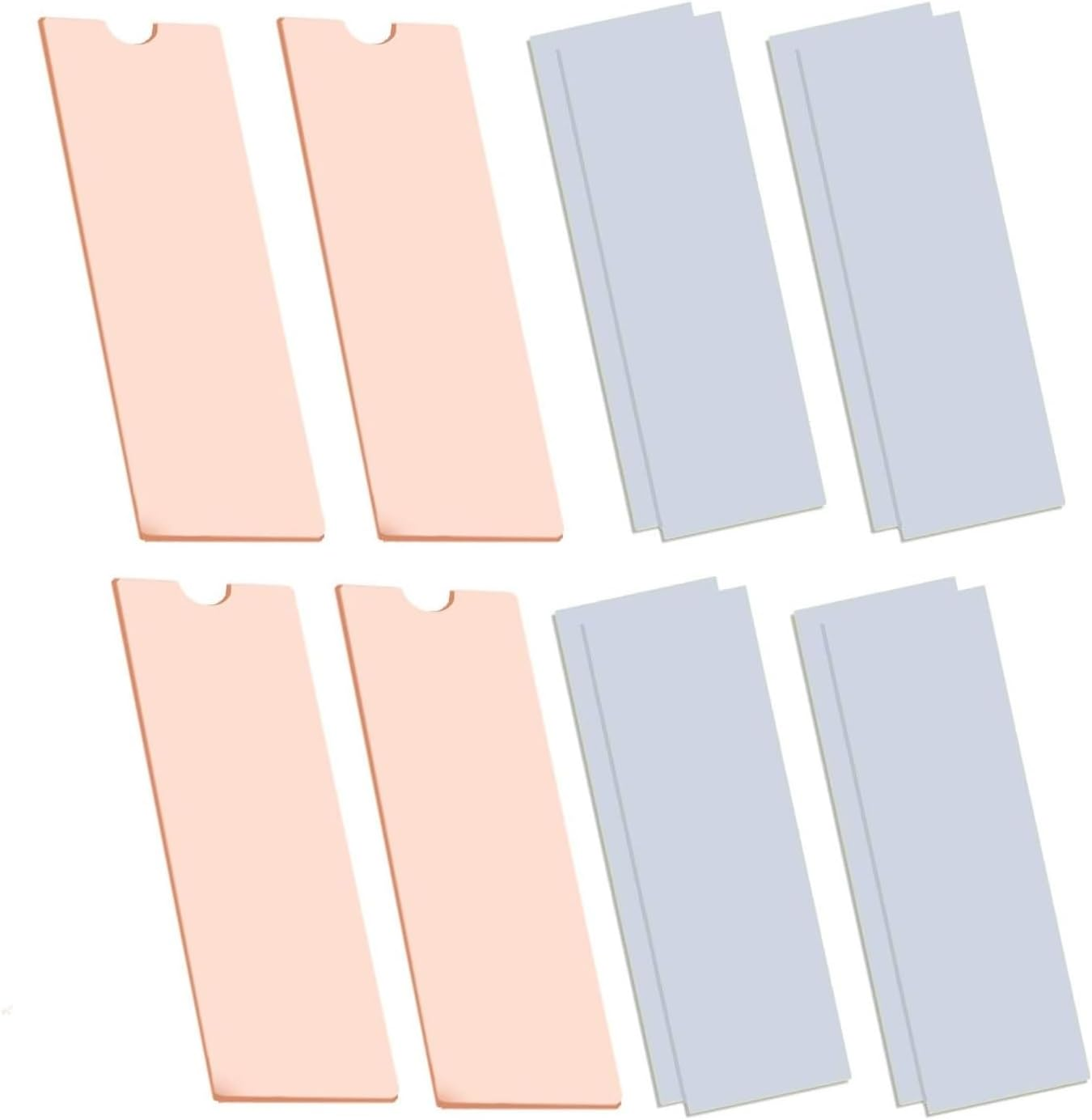 Easycargo Laptop M.2 Heatsink Kit, Copper M.2 Heat Sink + Thermal Pad 1Mm 0.5Mm for Cooling Laptop M.2 2280 SSD (4-Pack)